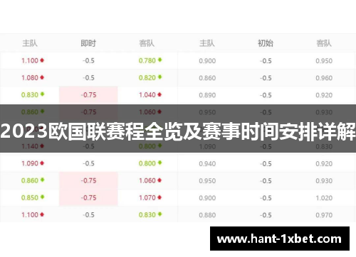 2023欧国联赛程全览及赛事时间安排详解 2023欧国联赛程全览及赛事时间安排详解